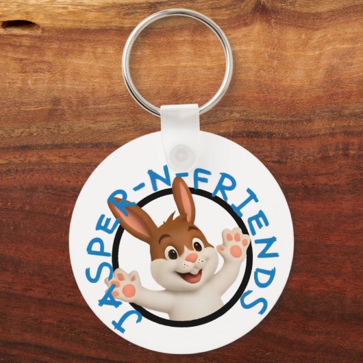 Jasper-n-friends keychain / Backpack tag (Voorkant)