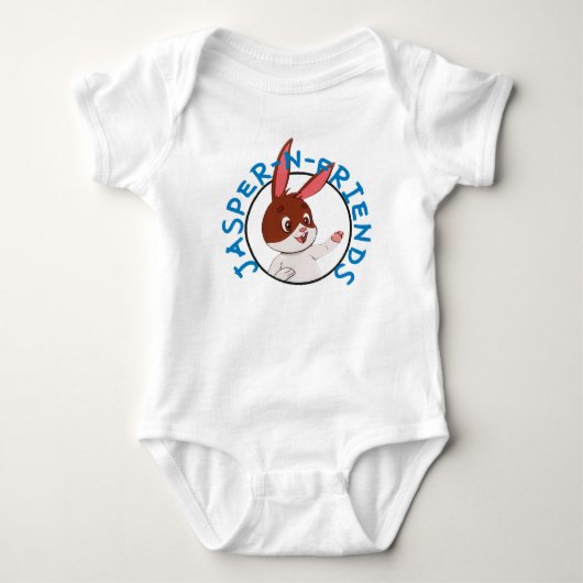 Jasper-n-Friends logo baby romper (Voorkant)