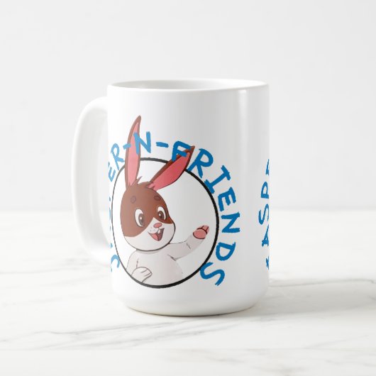 Jasper-n-Friends logo mok (Voorkant links)