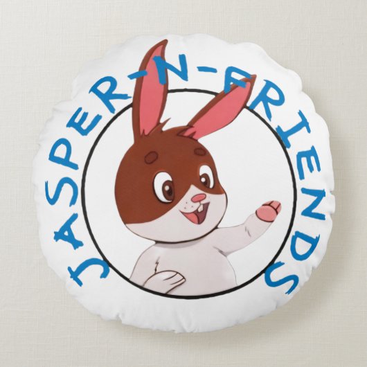 Jasper-n-friends Pillow Rond Kussen (Voorkant)
