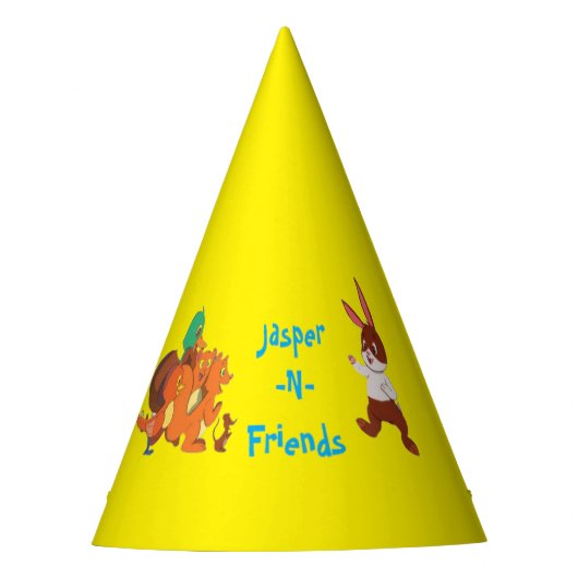 Jasper-n-vrienden Verjaardag petten Feesthoedjes (Voorkant)