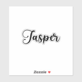 Jasper Naam - Handgeschreven kalligrafie Sticker