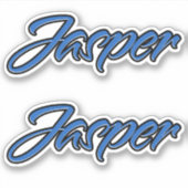 Jasper Name blue Aufkleber Sticker Stickerset (Voorkant)