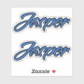 Jasper Name blue Aufkleber Sticker Stickerset (Vel)