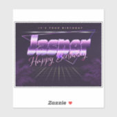 Jasper Name Vorname lila retro Sticker Geburtstag (Vel)
