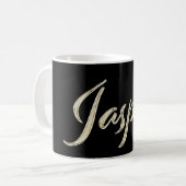 Jasper Name whitegold Tasse Teetasse Kaffeetasse Koffiemok (Voorkant links)