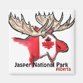 Jasper Nationaal Park Alberta Canada elk magneet (Voorkant)