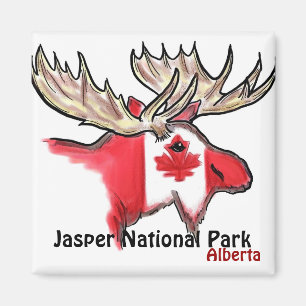 Jasper Nationaal Park Alberta Canada elk magneet