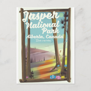 Jasper Nationaal park, Canada reisposter Briefkaart