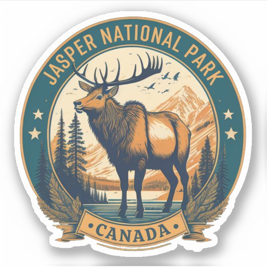 Jasper nationaal park Canada resorts Sticker (Voorkant)