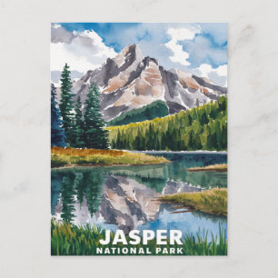 Jasper Nationaal Park Waterverf Schilderen Briefkaart