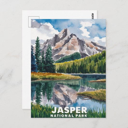 Jasper Nationaal Park Waterverf Schilderen Briefkaart (Voorkant / Achterkant)