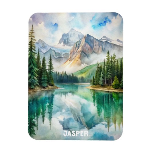 Jasper Nationaal Park Waterverf Schilderen Magneet (Verticaal)