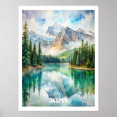 Jasper Nationaal Park Waterverf Schilderen Poster (Voorkant)