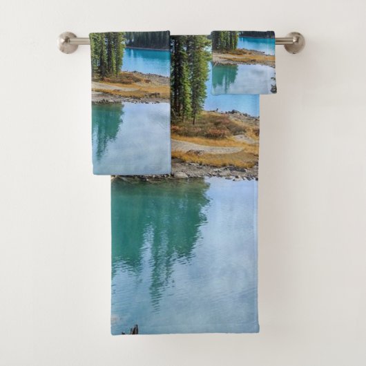 Jasper-National Maligne Lake Park Alberta Towel Se Bad Handdoek (Insitu)