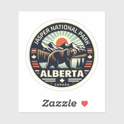 Jasper National Park Alberta Canada cadeaus Sticker (Vel)