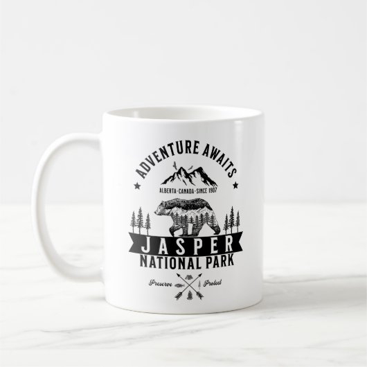 Jasper National Park Alberta Canada Funny Koffiemok (Links)