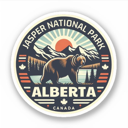 Jasper National Park Alberta Canada geschenken Sticker (Voorkant)