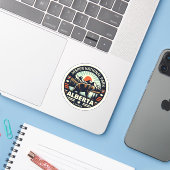 Jasper National Park Alberta Canada geschenken Sticker (Laptop met iPhone)