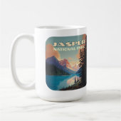 Jasper National Park Alberta Canada Rockies Retro Koffiemok (Links)