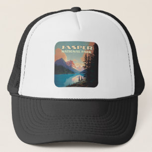 Jasper National Park Alberta Canada Rockies Retro Trucker Pet