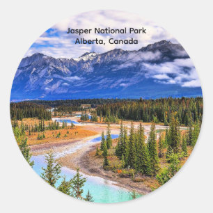 Jasper National Park, Alberta, Canada Ronde Sticker