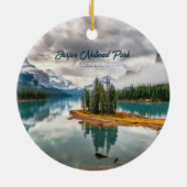Jasper National Park Banff Canada Souvenir Keramisch Ornament (Achterkant)