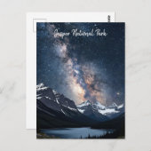 Jasper National Park Canada bij nacht Briefkaart (Voorkant / Achterkant)