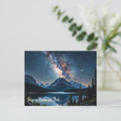 Jasper National Park Canada bij nacht Briefkaart (Staand voorkant)