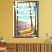 Jasper National Park, Canada reisposter Canvas Afdruk (Insitu (Woonkamer))