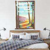 Jasper National Park, Canada reisposter Canvas Afdruk (Insitu (Slaapkamer))