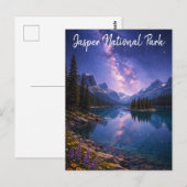 Jasper National Park Canada 's Nachts Briefkaart (Voorkant / Achterkant)