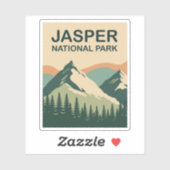 Jasper National Park Canada Scenic Nature Art Sticker (Vel)