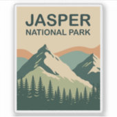 Jasper National Park Canada Scenic Nature Art Sticker (Voorkant)