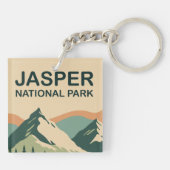 Jasper National Park Canada Schitterende Natuur Ku Sleutelhanger (Achterkant)