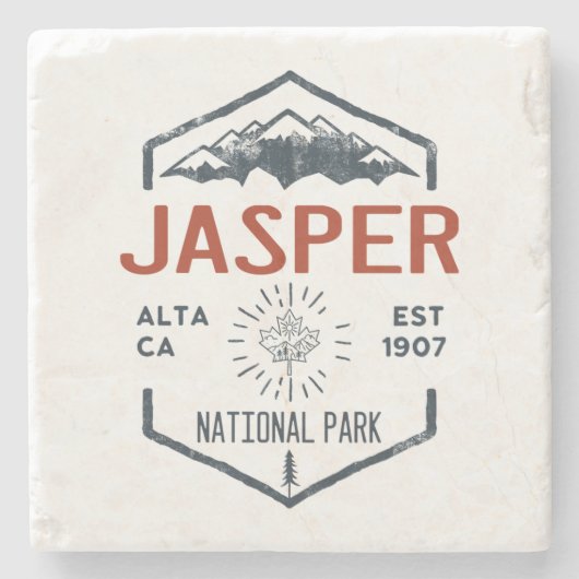 Jasper National Park Canada  Stenen Onderzetter (Voorkant)