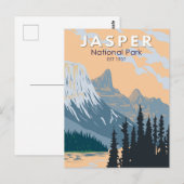 Jasper National Park Canada Travel Art  Briefkaart (Voorkant / Achterkant)