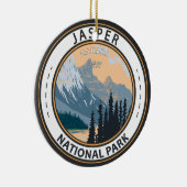 Jasper National Park Canada Travel  Badge Keramisch Ornament (Rechts)