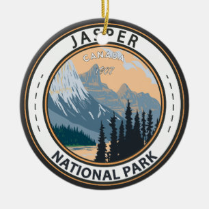 Jasper National Park Canada Travel  Badge Keramisch Ornament