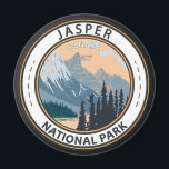 Jasper National Park Canada Travel  Badge Magneet<br><div class="desc">Jasper National Park-vectorkunstontwerp. Het park is het grootste nationale park in de Rocky Mountains van Alberta.</div>