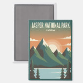 Jasper National Park Canada Travel Magneet (Voorkant / Achterkant)