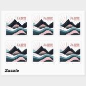 Jasper National Park Gekleurde Heuvels Vierkante Sticker (Vel)