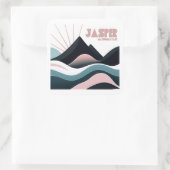 Jasper National Park Gekleurde Heuvels Vierkante Sticker (Tas)