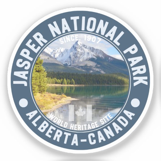 Jasper National Park in Alberta, Canada Sticker (Voorkant)