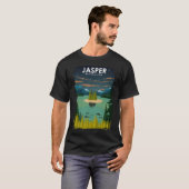 Jasper National Park  Minimal Retro Reizen T-shirt (Voorkant volledig)
