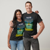 Jasper National Park  Minimal Retro Reizen T-shirt (Unisex)