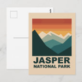 Jasper National Park Minimalist Outdoor Design Briefkaart (Voorkant / Achterkant)