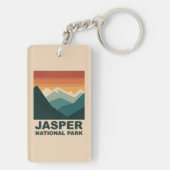 Jasper National Park Minimalist Outdoor Design Sleutelhanger (achterkant)