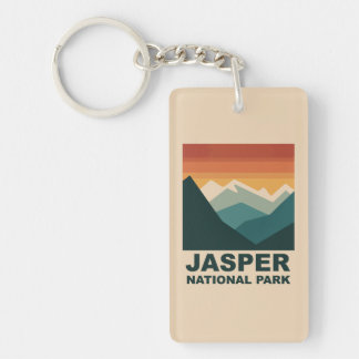 Jasper National Park Minimalist Outdoor Design Sleutelhanger