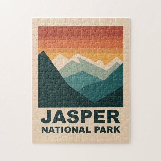 Jasper National Park Minimalistisch Outdoor Design Legpuzzel (Verticaal)